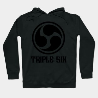 666 Triple Six + Font (black) Hoodie